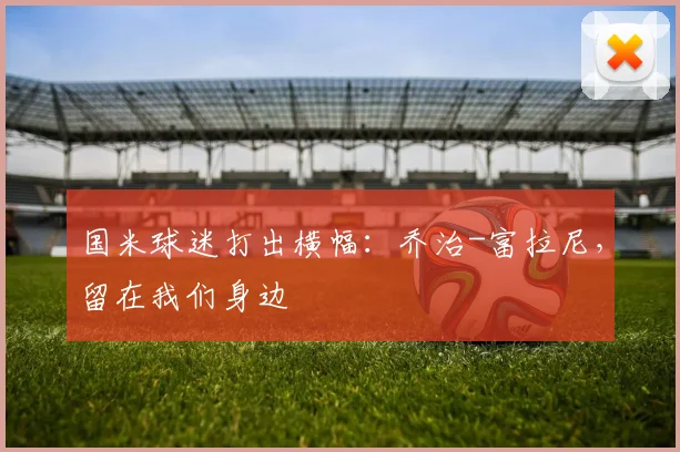 国米球迷打出横幅：乔治-富拉尼，留在我们身边